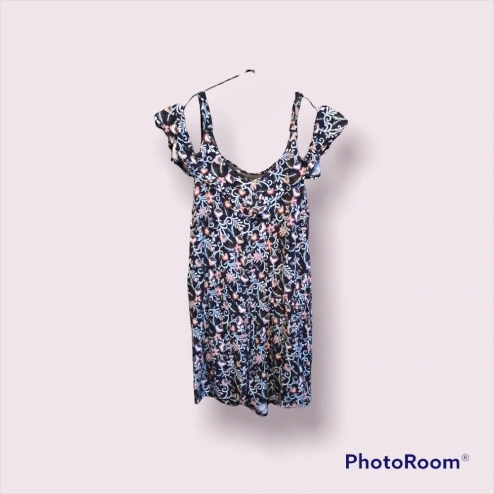 Aeropostale Floral Romper in Blue Size Small Juniors